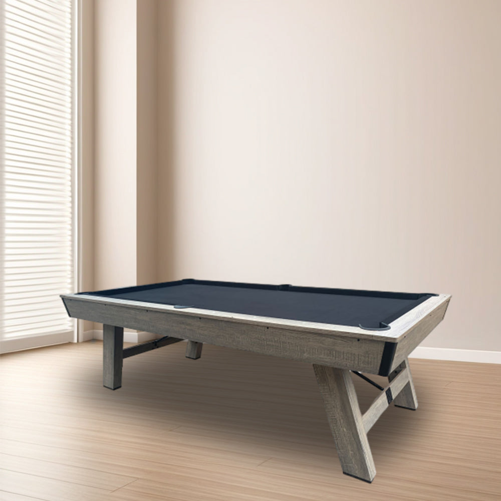 CUETIQ LM 7FT Billiards  / MDF Pool / Snooker Table Black Felt Silver Mist Frame Free Gift