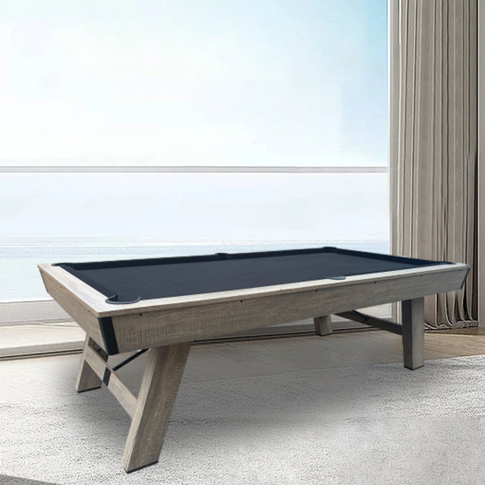 CUETIQ LM 7FT Billiards  / MDF Pool / Snooker Table Black Felt Silver Mist Frame Free Gift