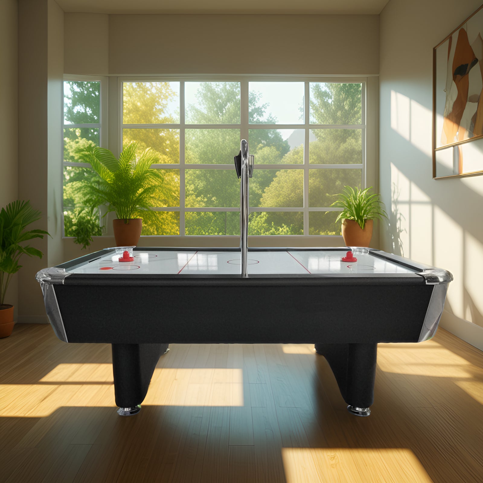 AIRMAX AH19 7FT Air Hockey Table With Bridge Electronic Scoreboard