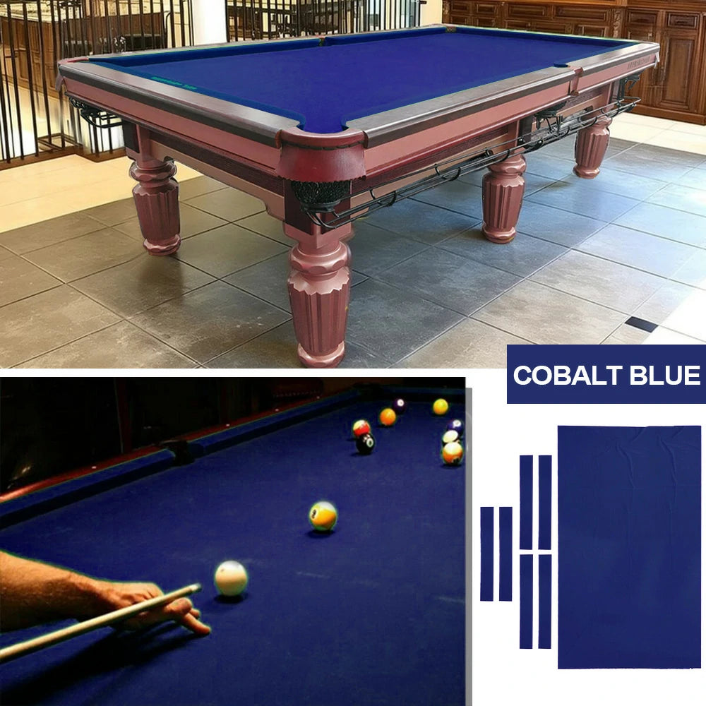 ARIX 7/8/9FT Billiard Table Cloth - High-Density Wool Blend, Anti-Pilling Durable Fabric for Smooth & Accurate Play - Cobalt Blue