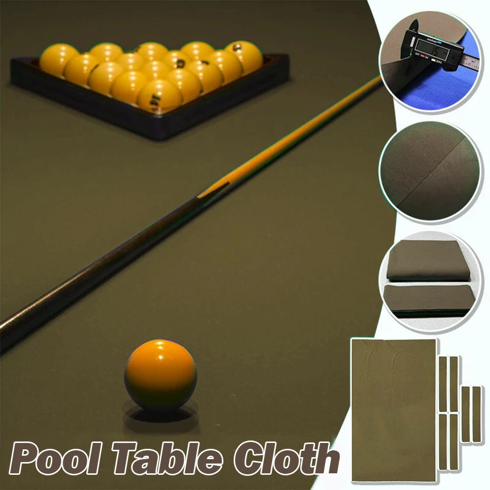 ARIX 7/8/9FT Billiard Table Cloth - High-Density Wool Blend, Anti-Pilling Durable Fabric for Smooth & Accurate Play - Olive Brown