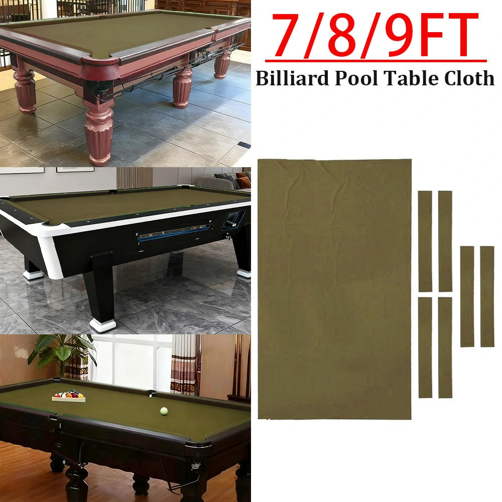 ARIX 7/8/9FT Billiard Table Cloth - High-Density Wool Blend, Anti-Pilling Durable Fabric for Smooth & Accurate Play - Olive Brown