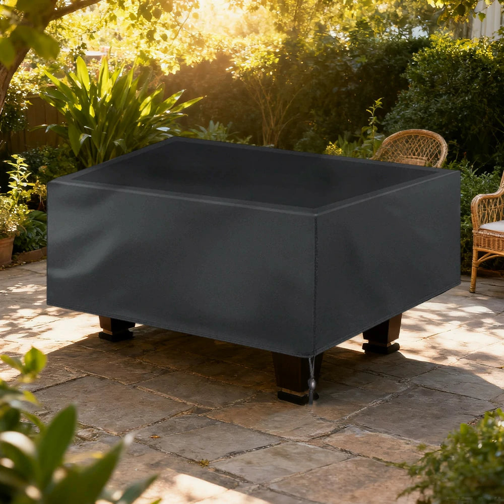 ARIX Waterproof Oxford Fabric Pool Table Cover 7/8/9FT Billiard Table Protector with Silver Coating - Black