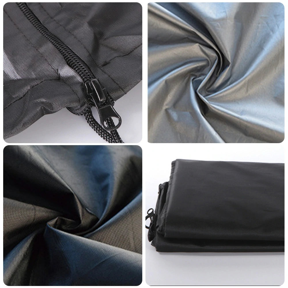 ARIX Waterproof Oxford Fabric Pool Table Cover 7/8/9FT Billiard Table Protector with Silver Coating - Black