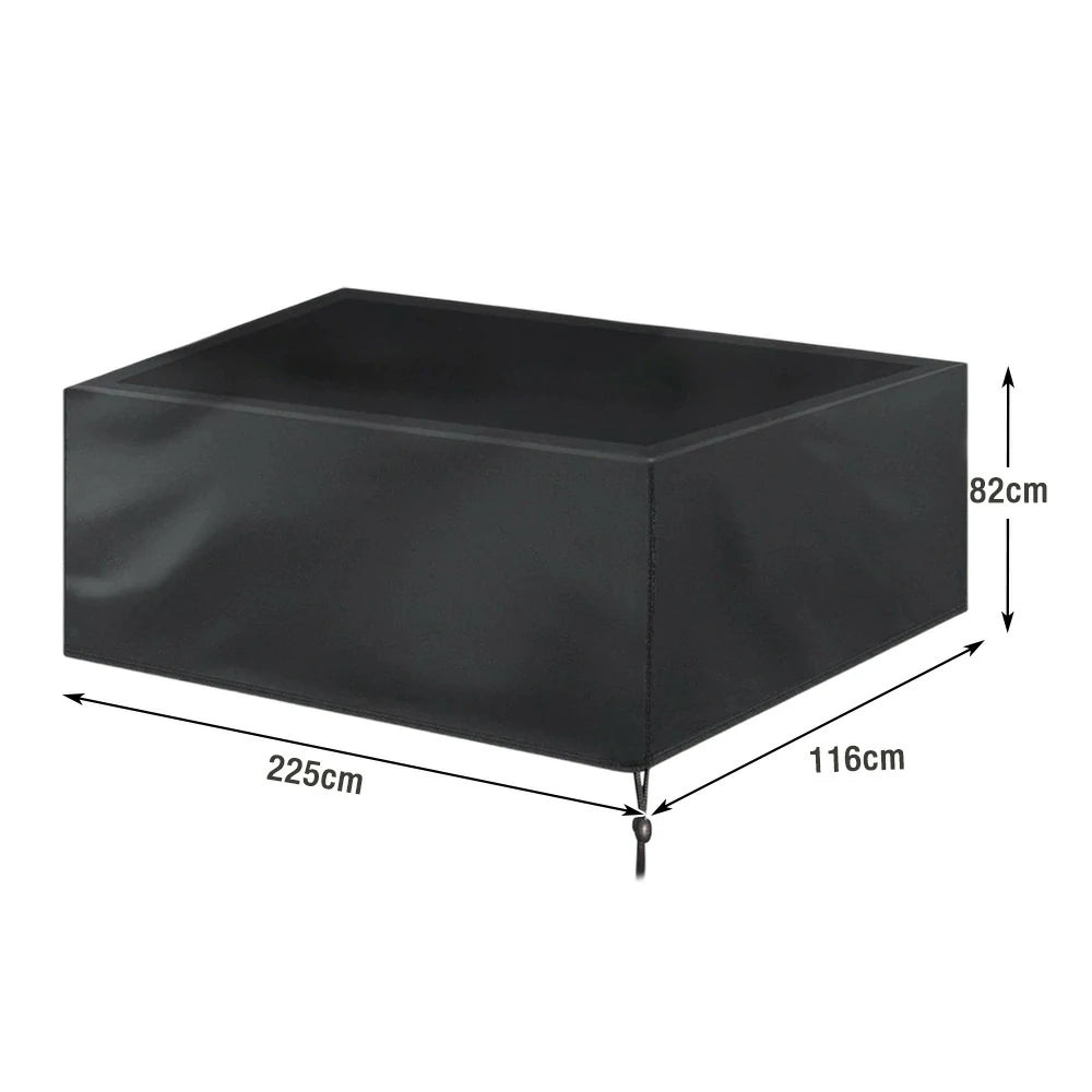 ARIX Waterproof Oxford Fabric Pool Table Cover 7/8/9FT Billiard Table Protector with Silver Coating - Black