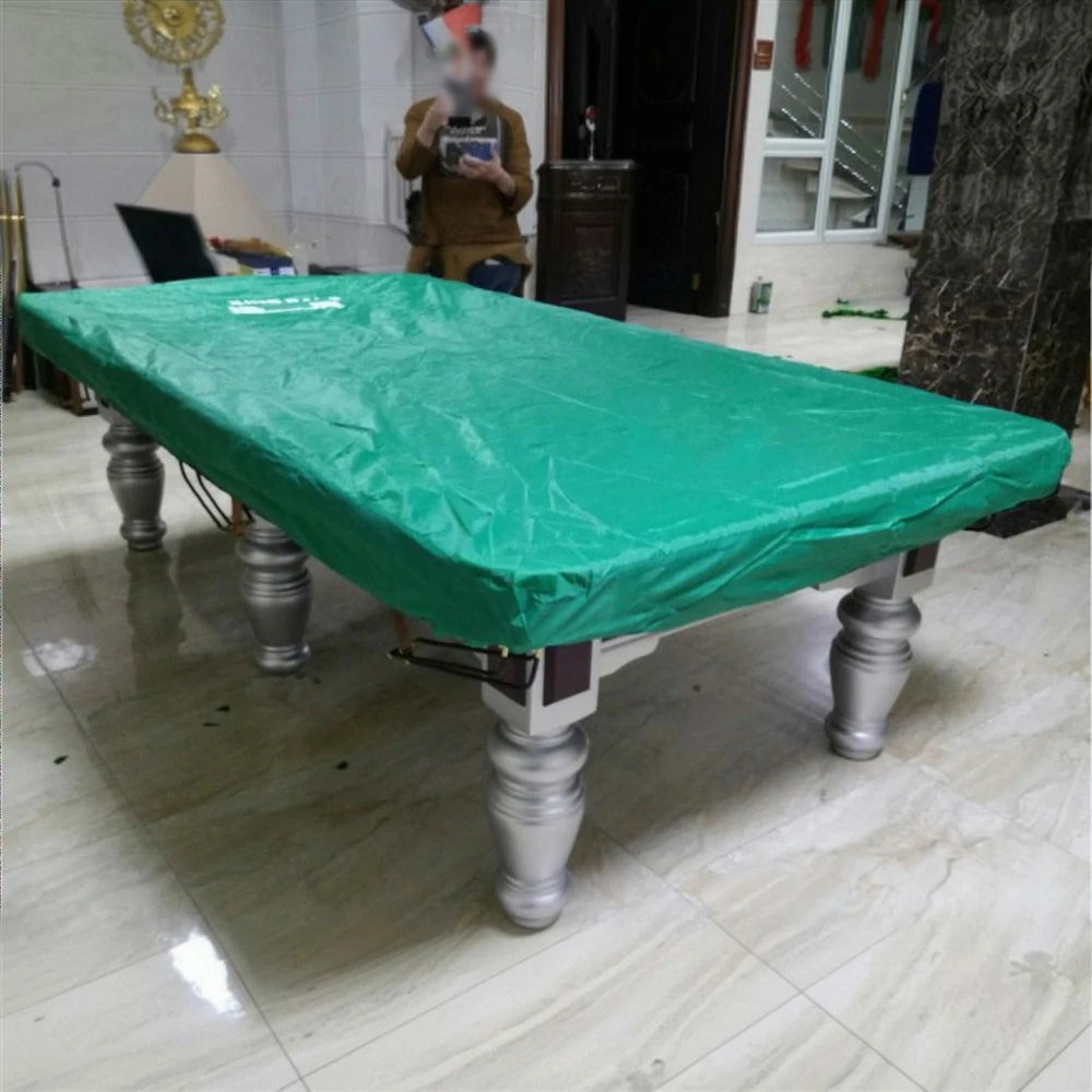 ARIX Waterproof Thickened Faux Leather 9FT Billiard Pool Table Cover – Green, Corner Iron Plate / Elastic Style