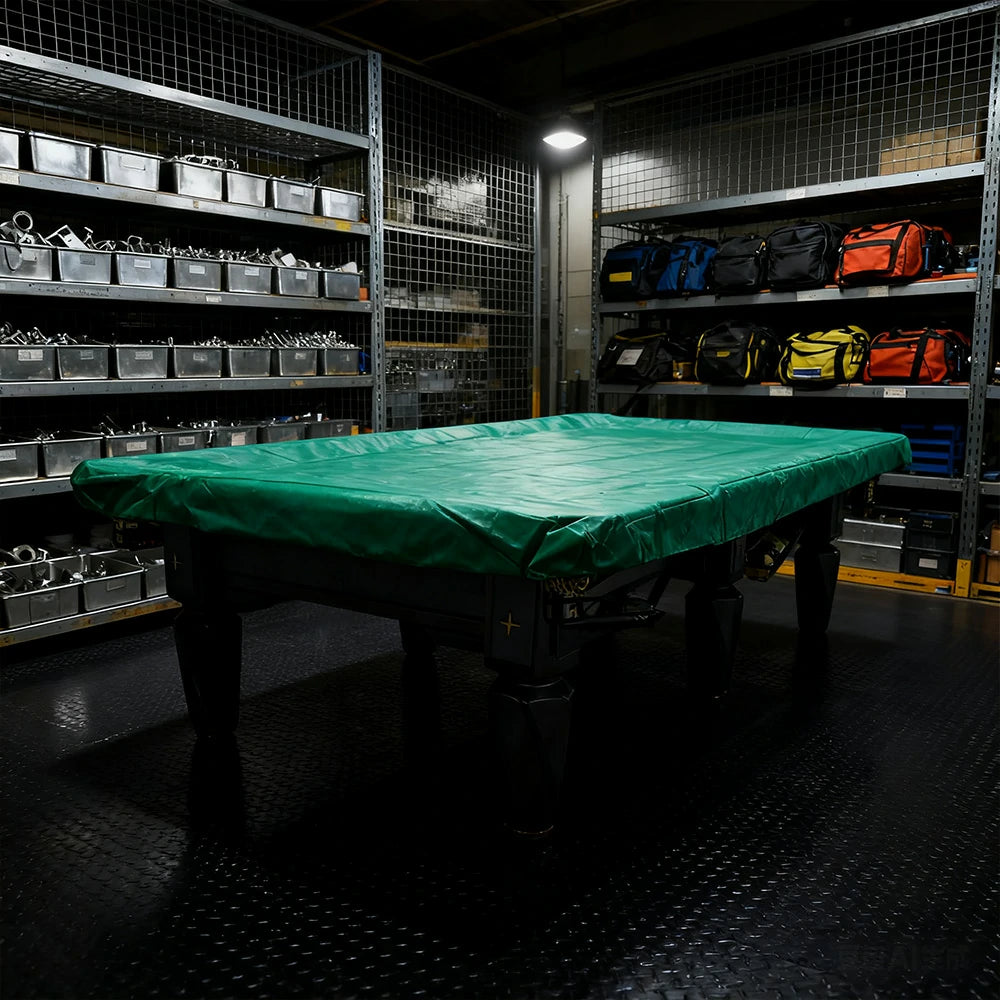 ARIX Waterproof Thickened Faux Leather 9FT Billiard Pool Table Cover – Green, Corner Iron Plate / Elastic Style