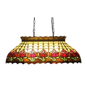 ARIX Billiard Table Light - Tulip Design Stained Glass, Handmade Craft, Durable Iron Fittings, E27 Socket, Vintage Pool Table Lighting