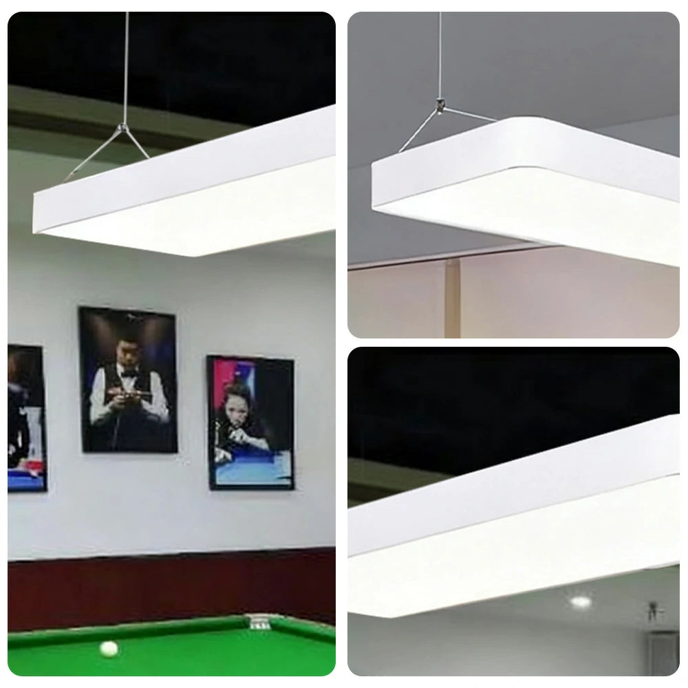 ARIX Pool Table Light, Ultra-Thin LED, Aluminium+Acrylic Body, 72W with Remote, Energy-Efficient Durable Billiard Lighting - White