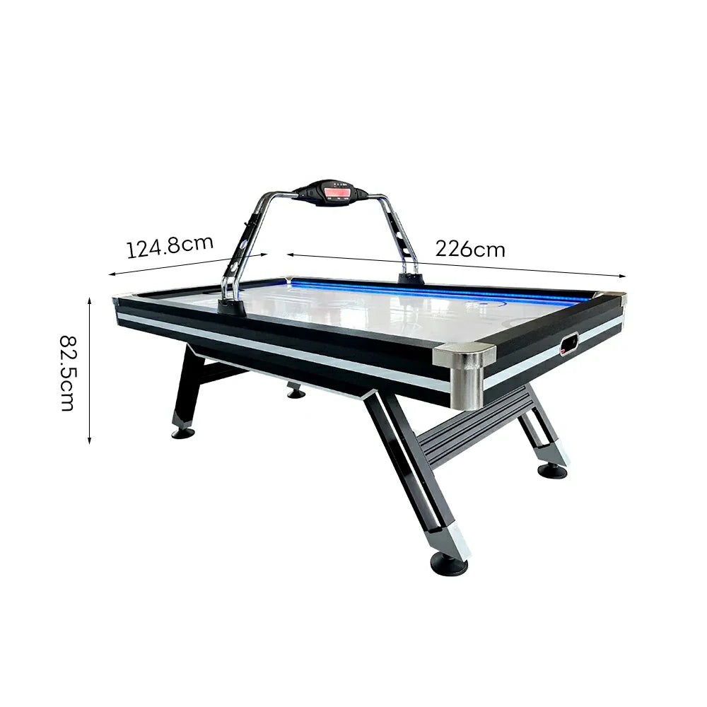 AIRMAX 7.5FT Air Hockey Table, LED Electronic Scoring System, Strong Support, Precise Ball Rebound, Durable Design - Black
