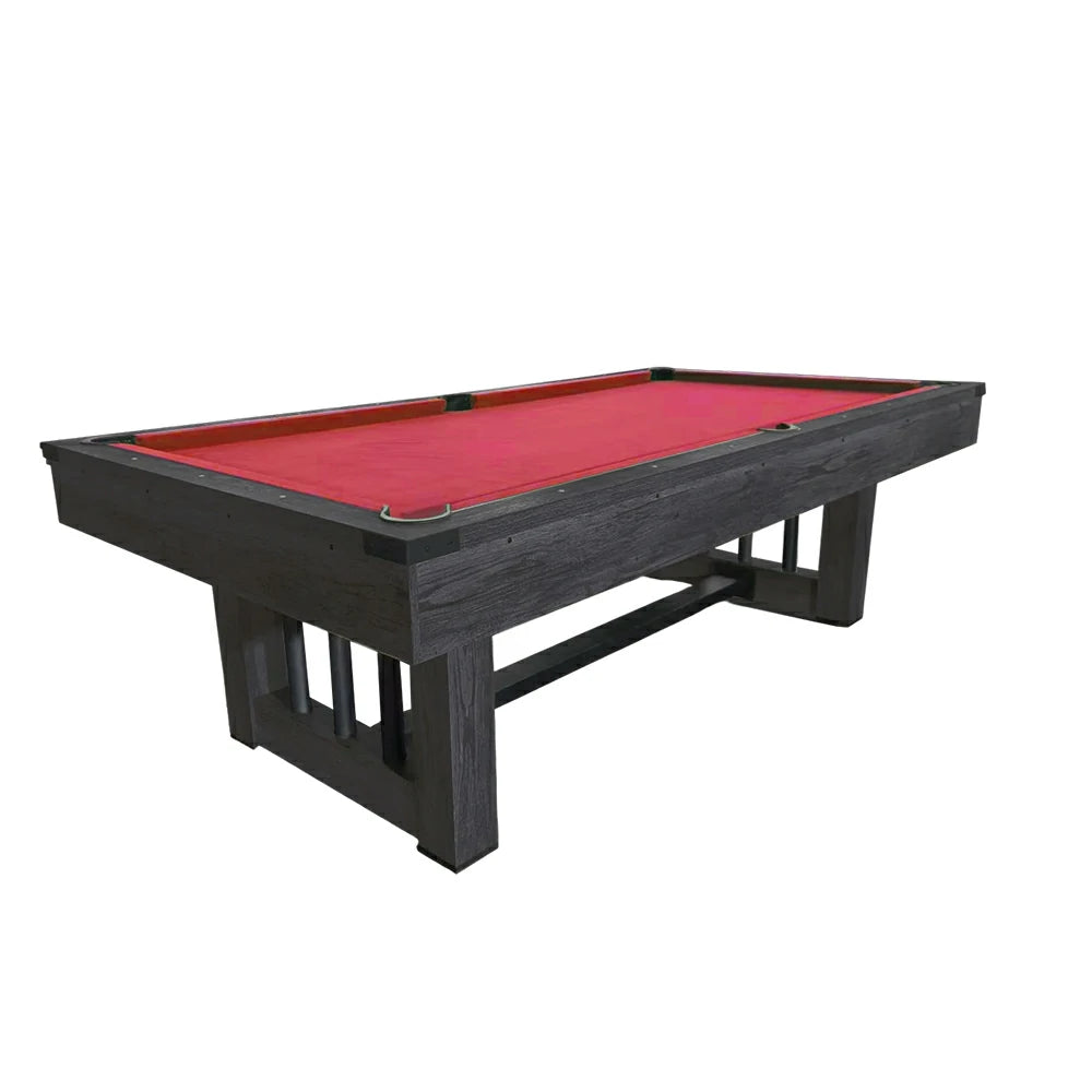 CUETIQ 8FT KD Pool Table, Half KD Construction, Precise Ball Rebound, Strong Support, Durable Design - Wood&Black