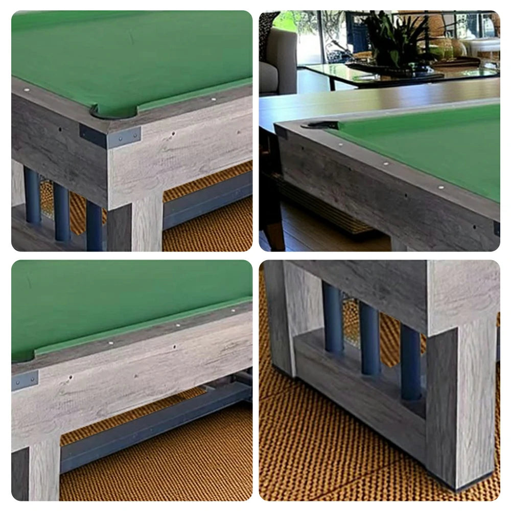 CUETIQ 8FT KD Pool Table, Half KD Construction, Precise Ball Rebound, Strong Support, Durable Design - Wood&Black