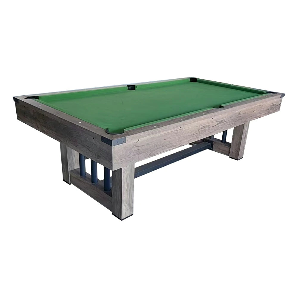 CUETIQ 8FT KD Pool Table, Half KD Construction, Precise Ball Rebound, Strong Support, Durable Design - Wood&Black