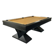 CUETIQ WY23 7FT/8FT/9FT Luxury Pool Table - Solid Wood Frame, Wool Cloth, Leather Pockets, Standing Leg Design, Premium Stability, Dining Table Top Cover