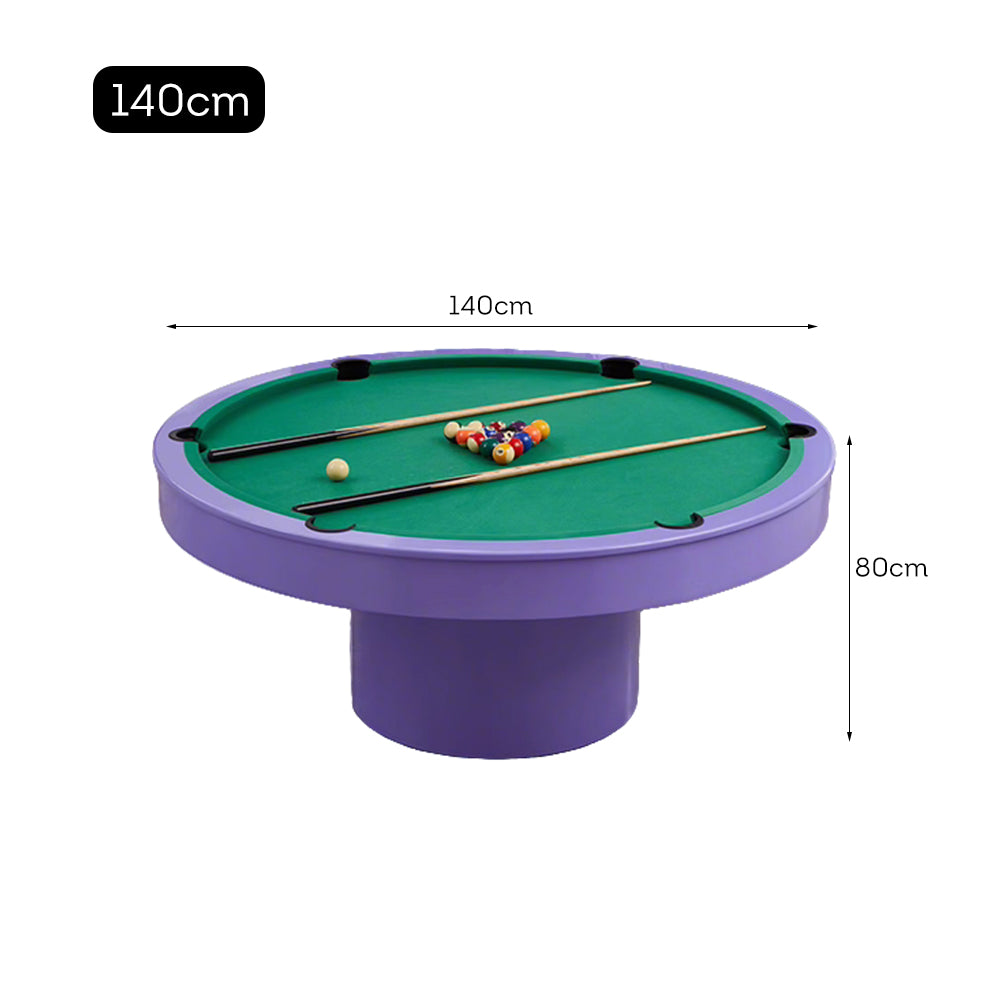 CUETIQ L042 MDF 140cm Diameter 2-IN-1 Round Billiard Table/ Office Desk