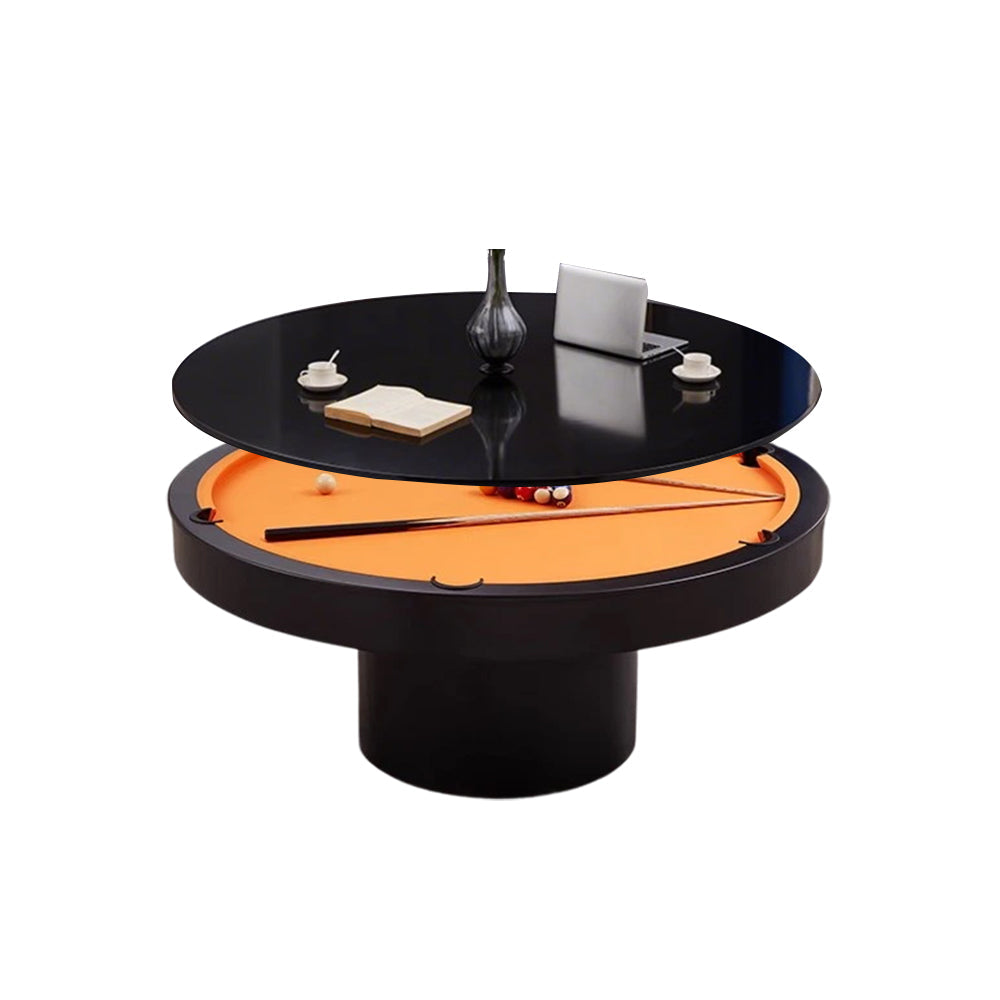 CUETIQ L042 MDF 140cm Diameter 2-IN-1 Round Billiard Table/ Office Desk