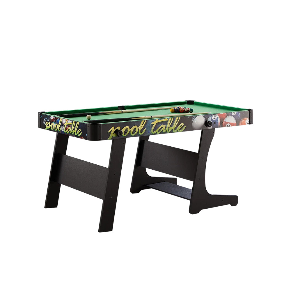 CUETIQ GTF002 5FT 3-IN-1 Billiard Table/ Ping-pong Table/ Office Desk Foldable Design - Black&Green