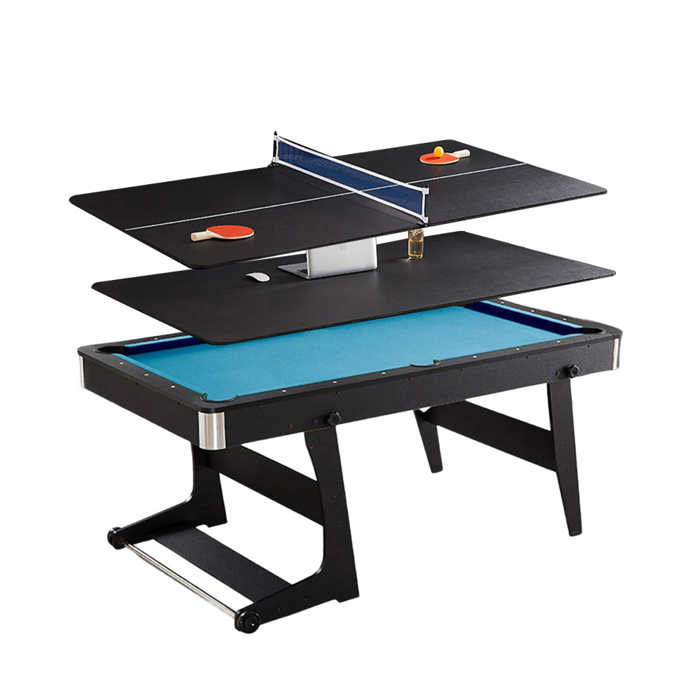CUETIQ GTF009 6FT 3-IN-1 Billiard Table/ Ping-pong Table/ Office Desk Foldable Design