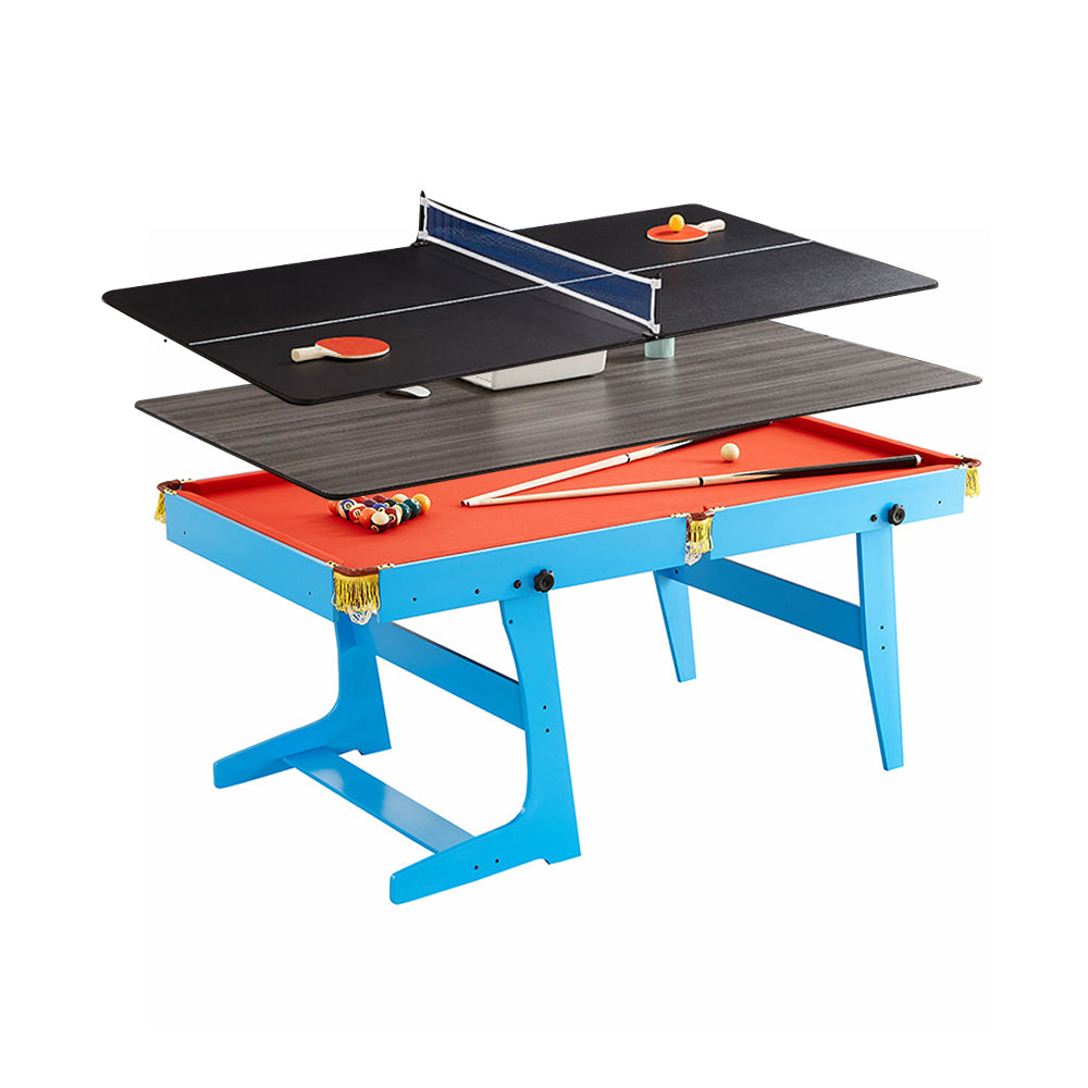 CUETIQ GTF009 6FT 3-IN-1 Billiard Table/ Ping-pong Table/ Office Desk Foldable Design