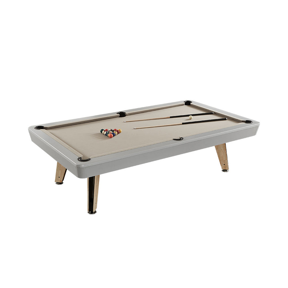 CUETIQ L006 7/8/9FT 3-IN-1 Slate Billiard Table/ Ping-pong Table/ Office Desk Solid Wood Frame - Oak&Grey