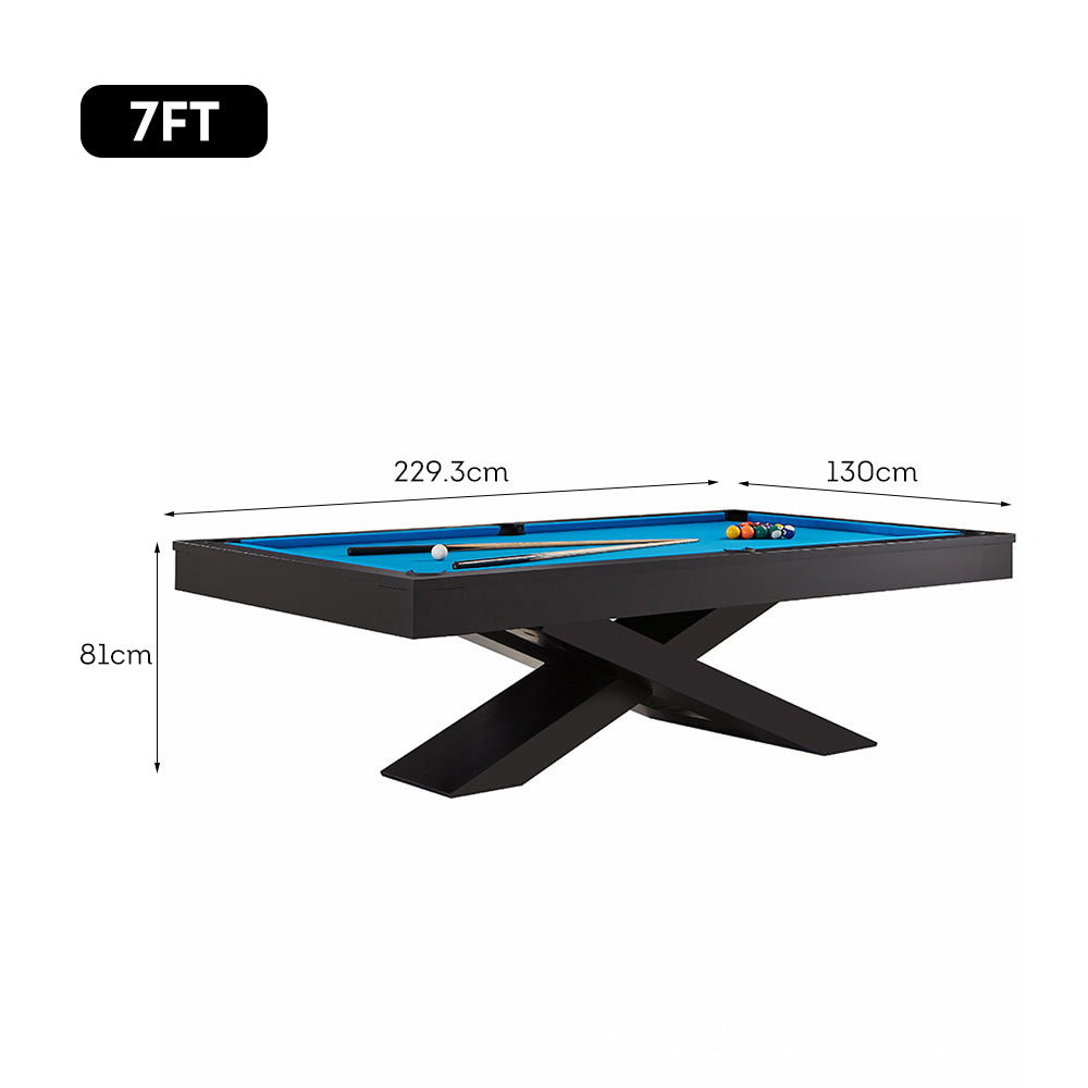 CUETIQ L011 7/8/9FT 3-IN-1 Slate Pool Table/ Ping-pong Table/ Office Desk Solid Wood Frame