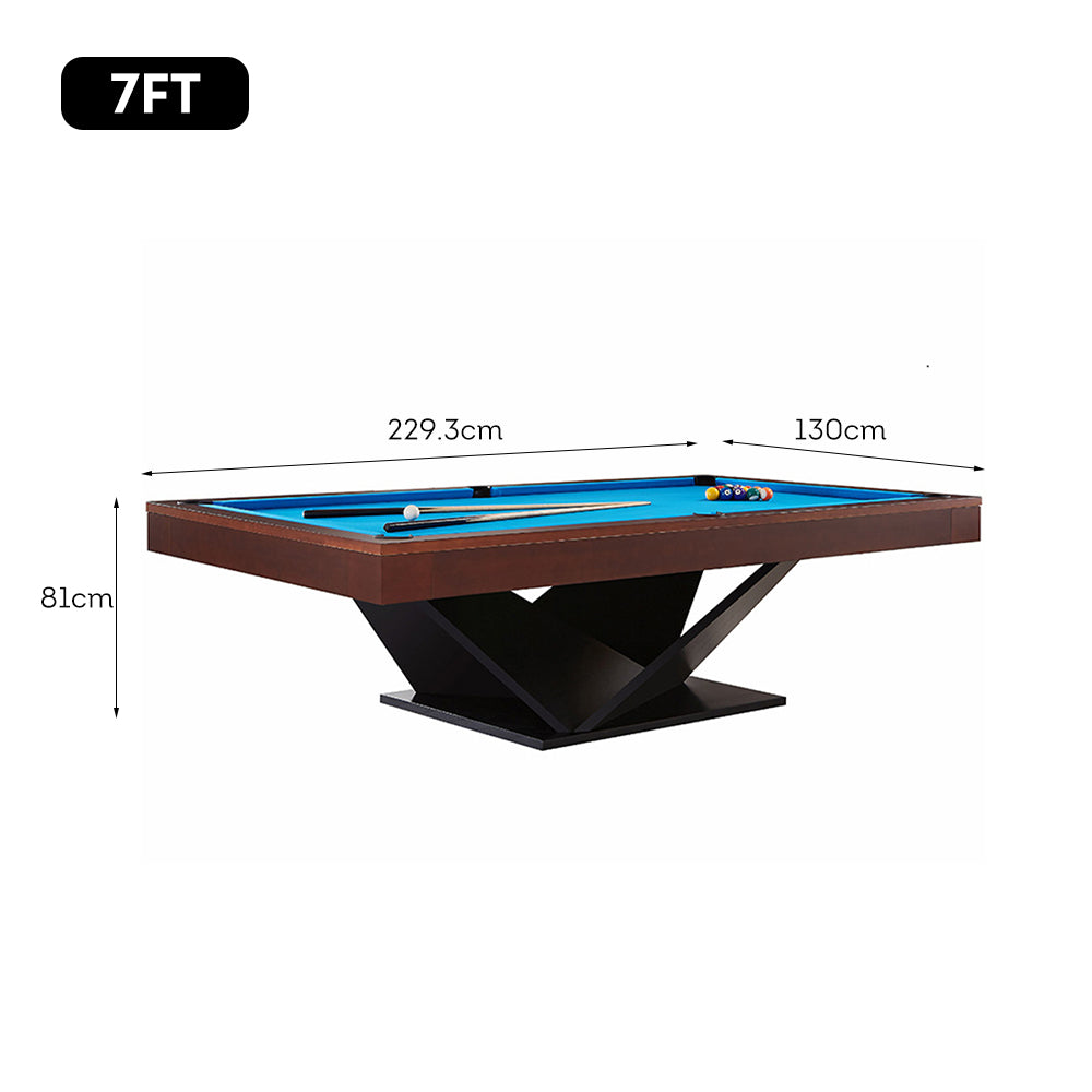 CUETIQ L015 7/8/9FT 3-IN-1 Slate Billiard Table/ Ping-pong Table/ Office Desk Solid Wood Frame