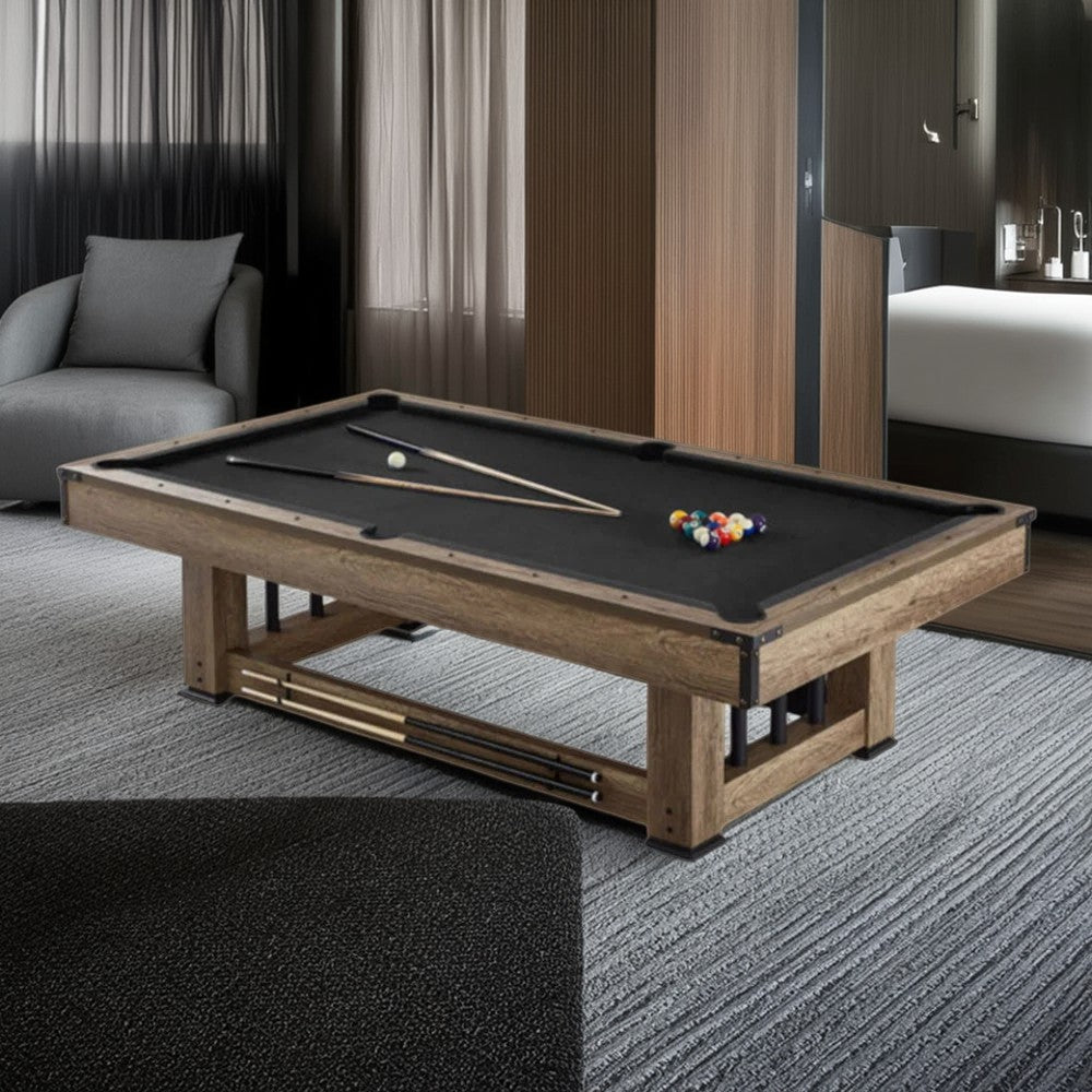 CUETIQ TE 3-IN-1 7FT Black&Blue MDF Billiard Table Free Accessories