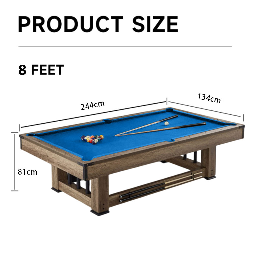 CUETIQ TE 3-IN-1 8FT Black&Blue MDF Billiard Table Free Accessories
