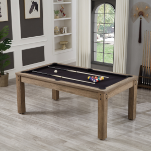 CUETIQ TE 3-IN-1 7FT Black MDF Billiard Table Free Accessories