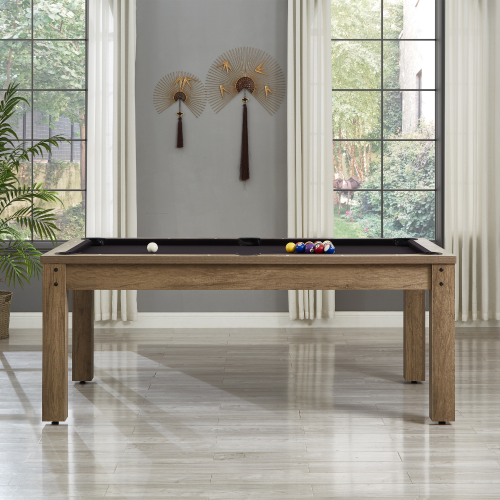 CUETIQ TE 3-IN-1 7FT Black MDF Billiard Table Free Accessories