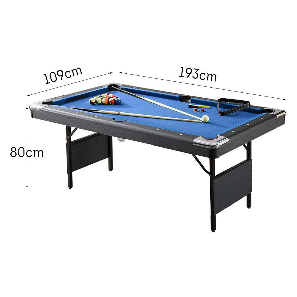 CUETIQ 6FT Foldable Pool Table Billiard Table Free Accessory Zero Setup