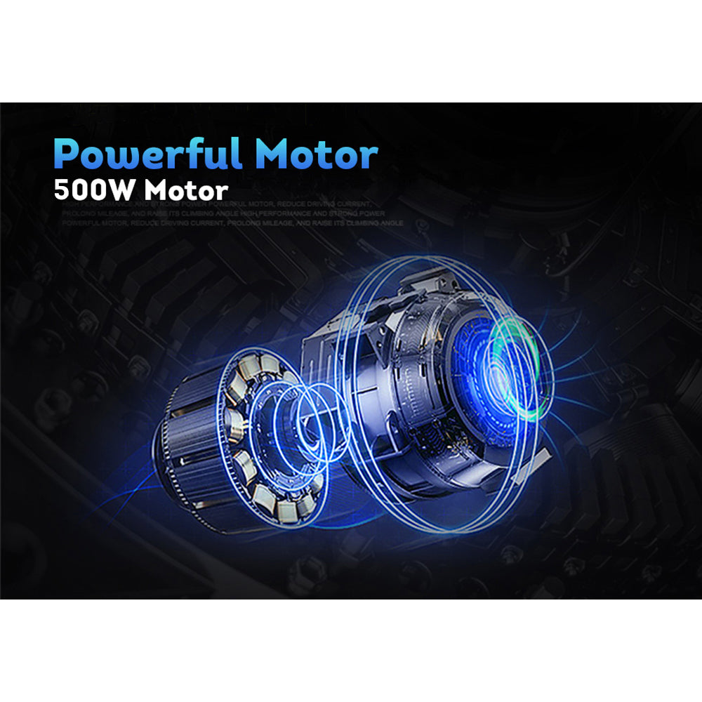 GLIDER DD1 48V 500W 13Ah 11-inch Foldable Electric Scooter Large Storage Capacity USB Charger W/ Baby Seat