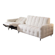LUXORA FC1026 265cm Length Solid Wood Frame Corduroy Fabric Electric Sofa