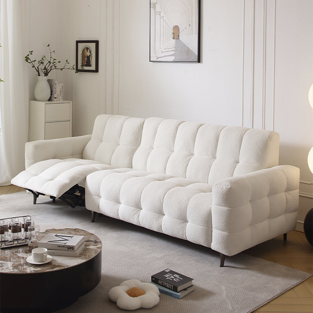 LUXORA FC1026 265cm Length Solid Wood Frame Corduroy Fabric Electric Sofa