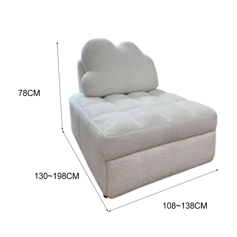 LIVARA FC1039 89/130cm Length Pine Frame Single Sofa / Sofa Bed