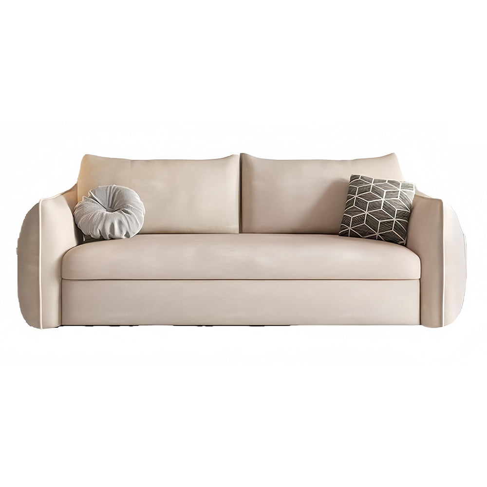 LUXORA FC1046 136/156/186/216cm Length Corduroy Fabric Sofa Solid Wood Frame Sofa Bed