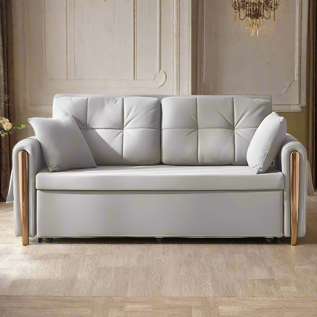LUXORA FC1048 130/150/180/210cm Solid Wood Frame Sofa / Sofa Bed