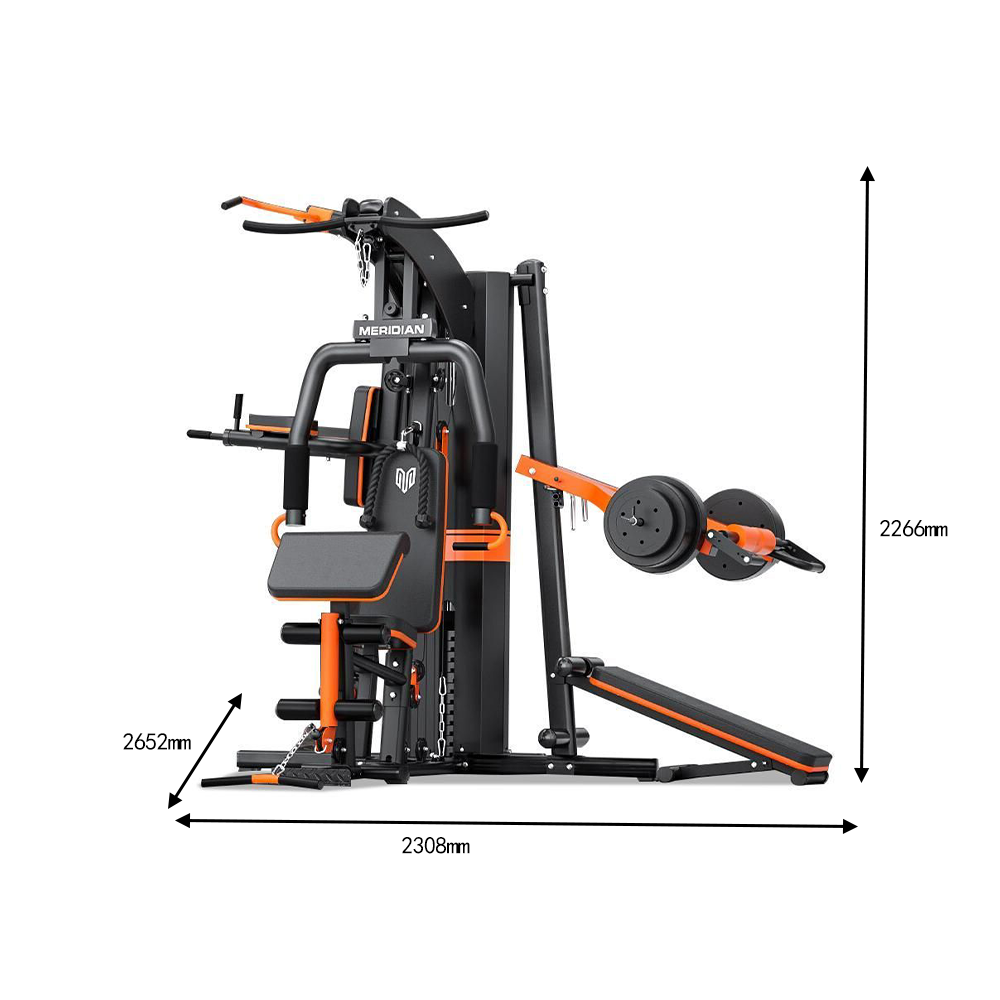 MERIDIAN M3 Multi-Function Workout Weight Station Exercise Fitness Training Bench Home Gym Smith Machine