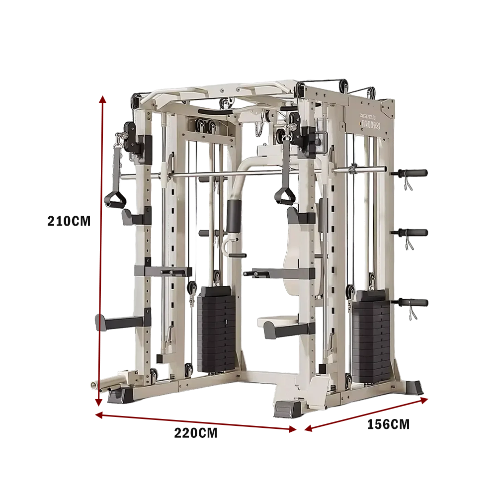 MERIDIAN B6 Multi Function Power Rack Squat Cage Weight Train Equipment Smith Butterfly Machine Home Gym Smith Machine