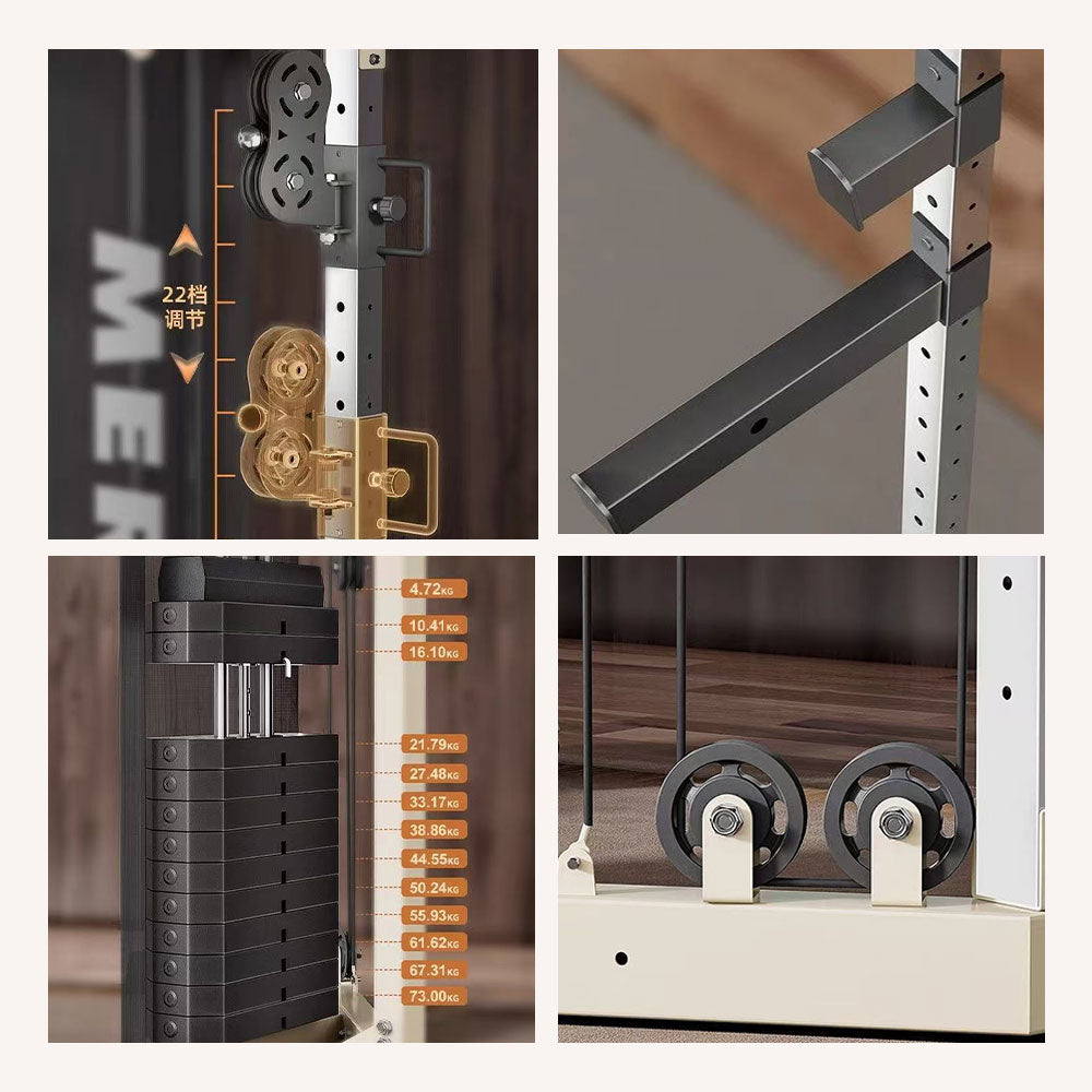 MERIDIAN C3 Steel Stable Structure Multi-Functional Home Power Training Squat Rack  Home Gym Smith Machine