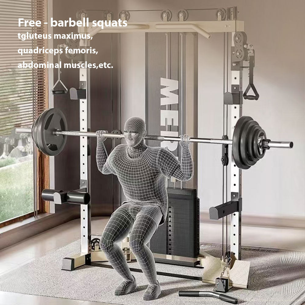 MERIDIAN C3 Steel Stable Structure Multi-Functional Home Power Training Squat Rack  Home Gym Smith Machine