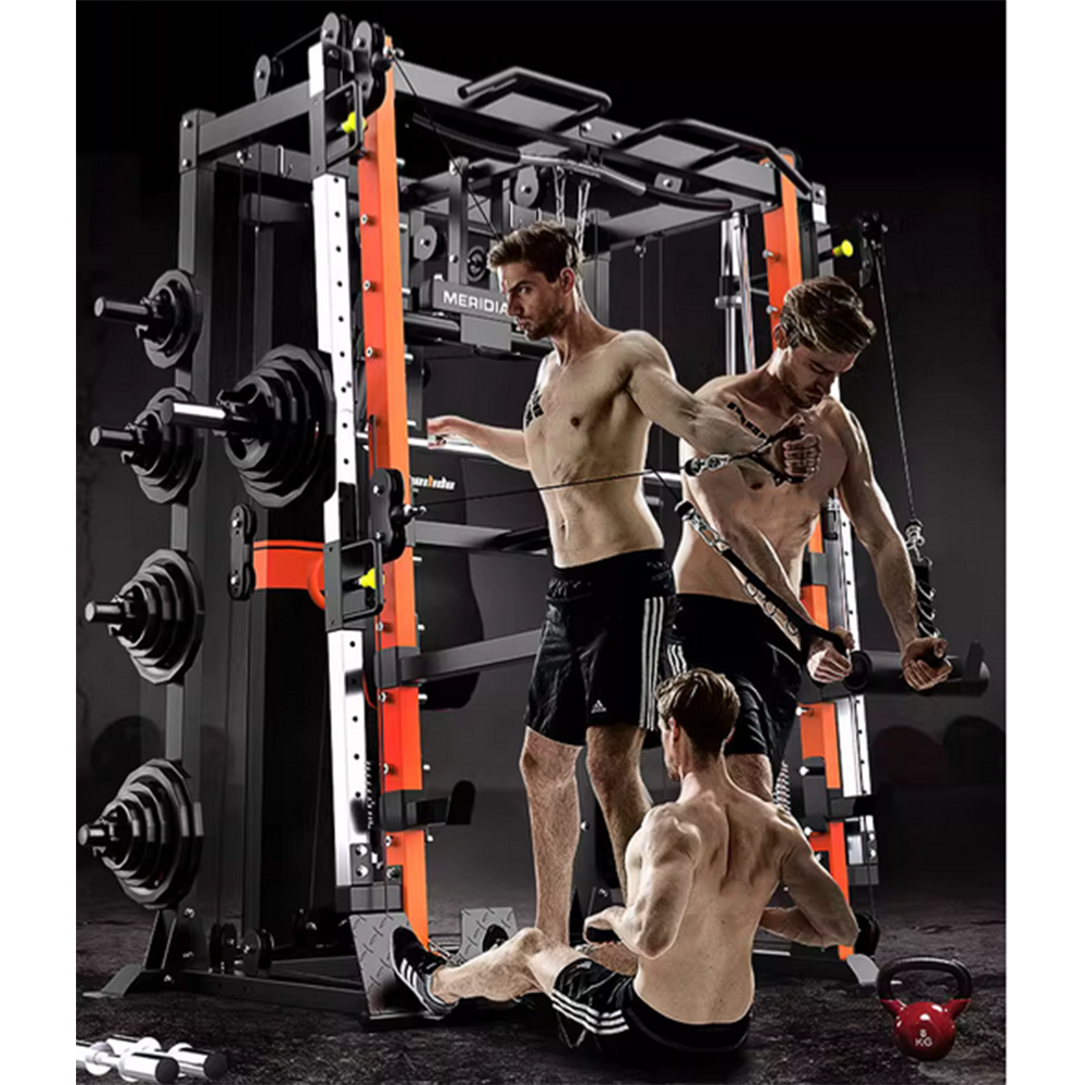 MERIDIAN Q8 Multi Function Power Rack Squat Cage Weight Train Equipment Smith Gantry Crane Machine Home Gym Smith Machine