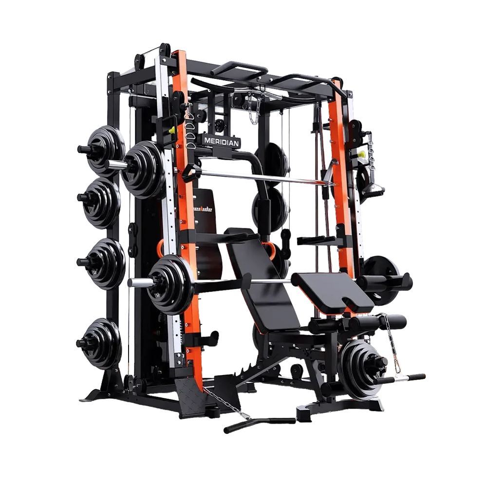 MERIDIAN Q8 Multi Function Power Rack Squat Cage Weight Train Equipment Smith Gantry Crane Machine Home Gym Smith Machine