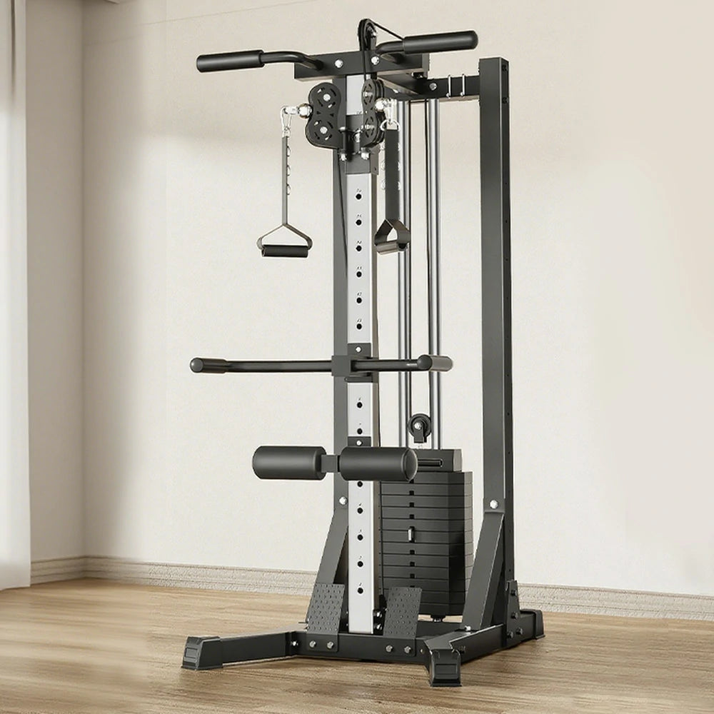 MERIDIAN Multi-Functional Home Gym Machine - Double Pulley 70KG Weight Stack, 300kg Max Load - Black