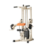 MERIDIAN Squat & Bench Press Combo – Double Pulley 70KG Weight Stack, 300kg Max Load, Multi-Functional Home Gym - Beige