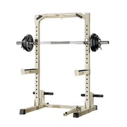 MERIDIAN Home Gym Power Rack – 19 Height Levels, 400kg Squat Capacity, 200kg Pull-Up, Includes Barbell - Beige