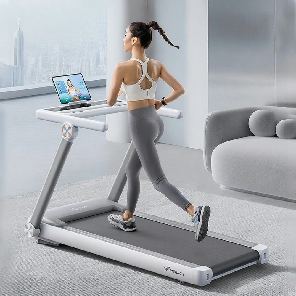 FITPRO Electric Incline Treadmill - 20-Level Powered Slope, 3.0HP Quiet Motor, 120kg Max Load - White