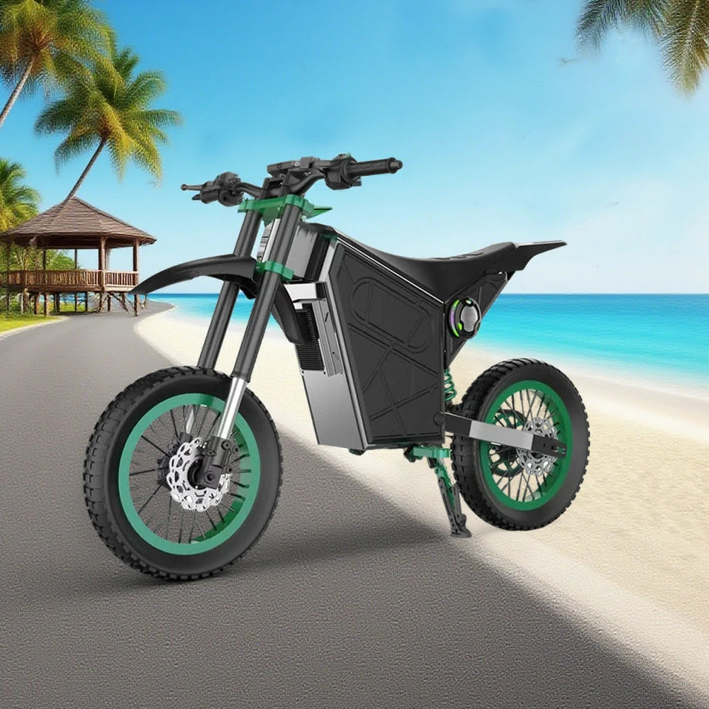 GLIDER Electric Scooter - 1500W Brushless Motor, 52V18 Lithium Battery, 60km/h Adjustable Speed, Dual Disc Brakes, 120kg Load Capacity, Side Safety Lights