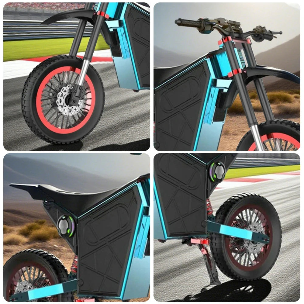 GLIDER 1500W 52V18 Lithium Battery Electric Scooter/Motorbike Cruise at 25km/h - Unlock 60km/h Speed, Dual Disc Brakes, 120kg Load