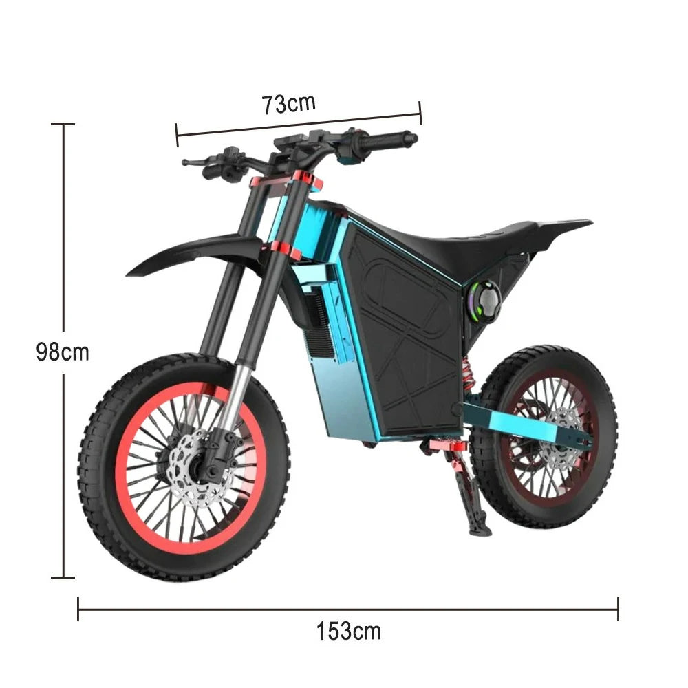 GLIDER 1500W 52V18 Lithium Battery Electric Scooter/Motorbike Cruise at 25km/h - Unlock 60km/h Speed, Dual Disc Brakes, 120kg Load